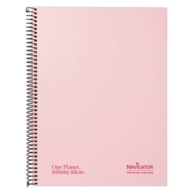 88463593-BLOC NAVIGATOR A4 120h CD.5 PASTEL ROSA precio por 5 unidades