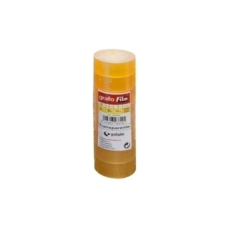 12331200-CINTA ADHESIVA GRAFOFILM TRANSP. 33x12 precio por 12 unidades