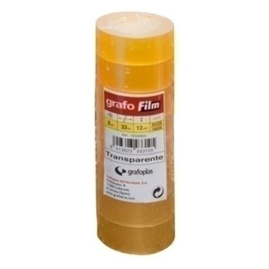 12331200-CINTA ADHESIVA GRAFOFILM TRANSP. 33x12 precio por 12 unidades