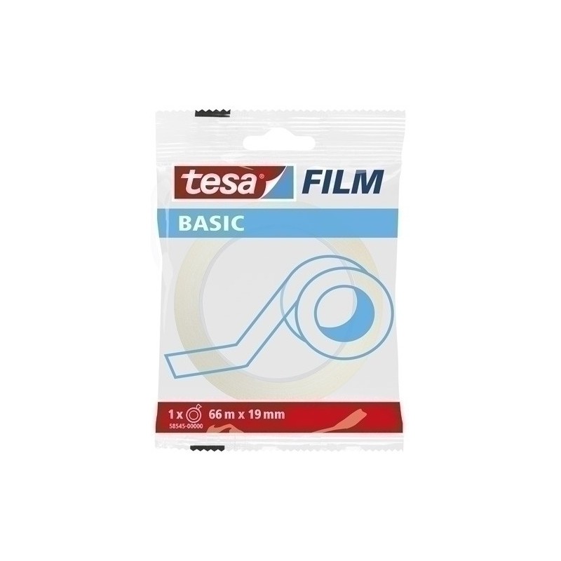 58545-00000-00-CINTA ADHESIVA TESA BASIC TR. 66x19 precio por 8 unidades