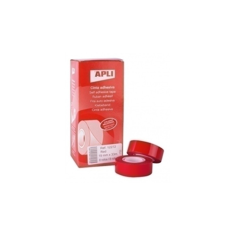12272-CINTA ADHESIVA APLI ROJA 33x19 precio por 8 unidades