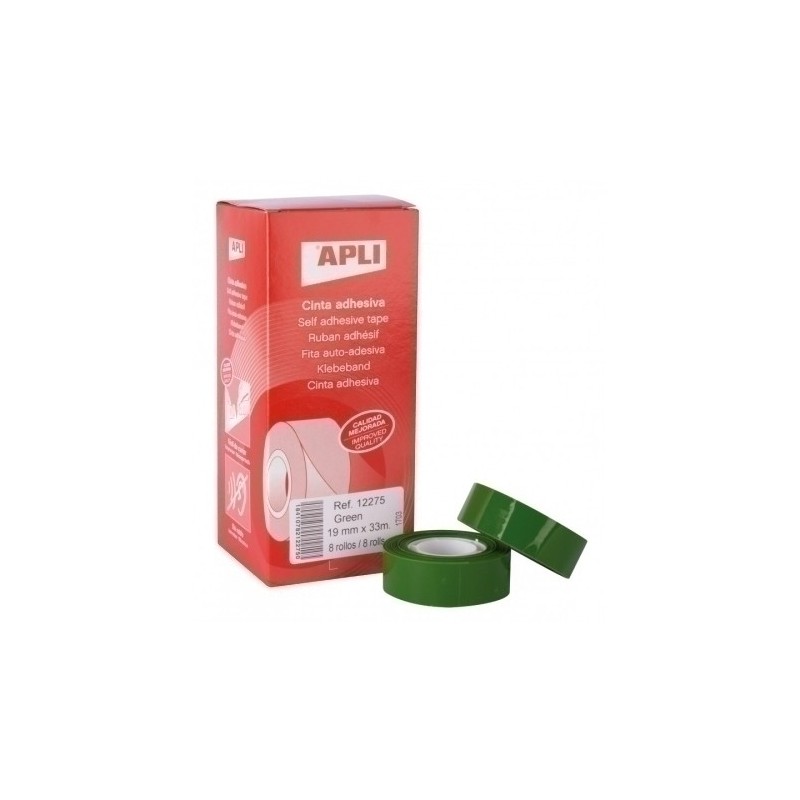 12275-CINTA ADHESIVA APLI VERDE 33x19 precio por 8 unidades