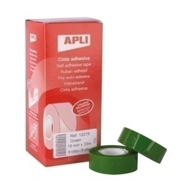 12275-CINTA ADHESIVA APLI VERDE 33x19 precio por 8 unidades