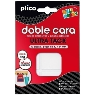 13307-CINTA DOBLE CARA PLICO 30x34 ULTRA TACK precio por 12 unidades