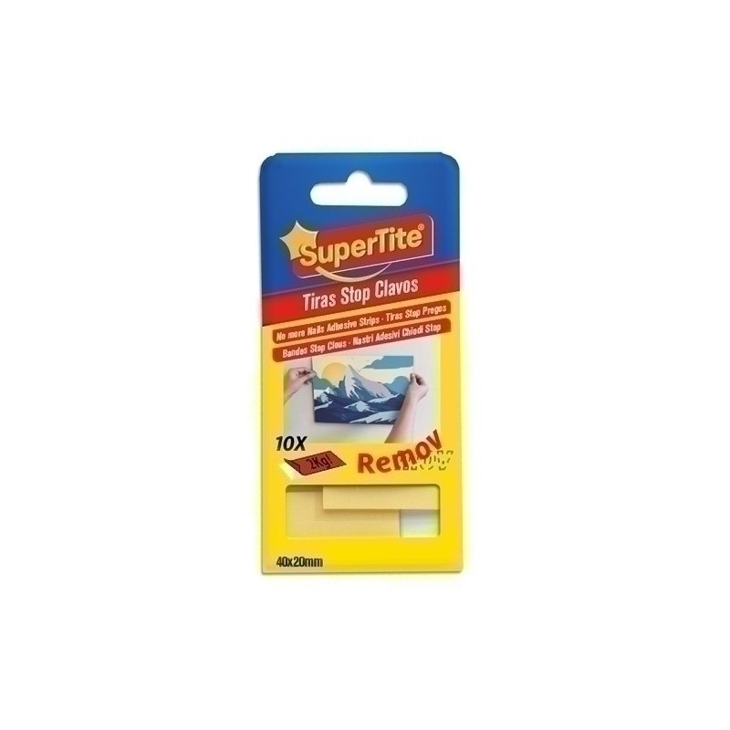 1250-CINTA DOBLE CARA SUPERTITE STOP CLAVOS R precio por 12 unidades