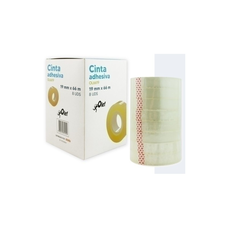 OL6619-CINTA ADHESIVA OLEF rollo 66x19 precio por 8 unidades