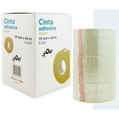 OL6619-CINTA ADHESIVA OLEF rollo 66x19 precio por 8 unidades