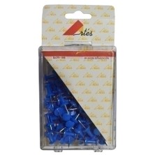 PN100B-AZ-AGUJA SEÑALIZ.PUSH-PIN ARTES 100  AZULES precio por 1 unidades