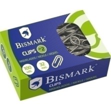 316865-CLIP BISMARK Nº2 (32 mm.) NIQUEL. C/100 precio por 1 unidades