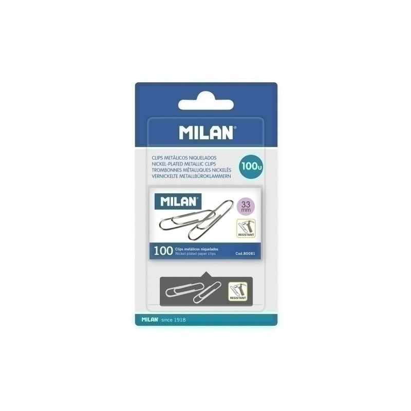 BWM10430-CLIP MILAN (33 mm) LAB.NIQ.Cj.100 precio por 12 unidades