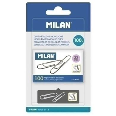 BWM10430-CLIP MILAN (33 mm) LAB.NIQ.Cj.100 precio por 12 unidades