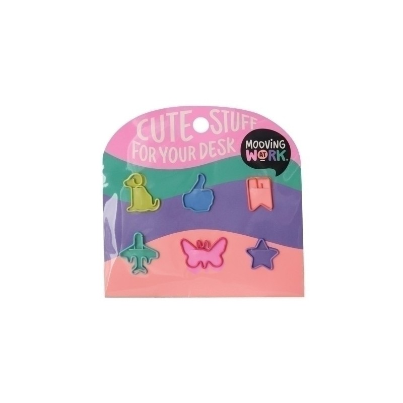 2112010406-CLIP COLOR MOOVING FORMAS 6 PZAS. precio por 1 unidades