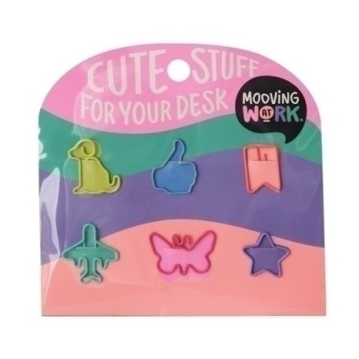 2112010406-CLIP COLOR MOOVING FORMAS 6 PZAS. precio por 1 unidades