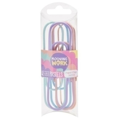 2102010405-CLIP COLOR MOOVING PASTEL JUMBO 6 PZAS. precio por 1 unidades