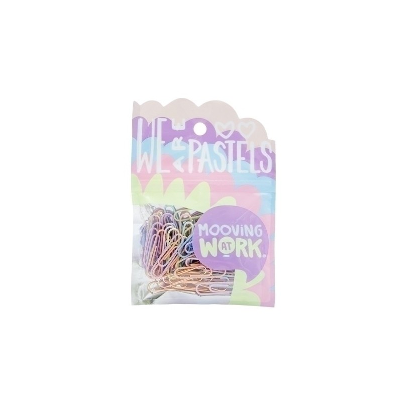 2102010101-CLIP COLOR MOOVING PASTEL 33mm B/60 precio por 1 unidades