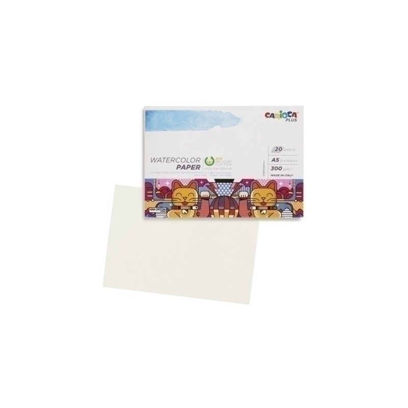 45224-BLOC DIBUJO CARIOCA PLUS ACUA. A5 300g precio por 1 unidades