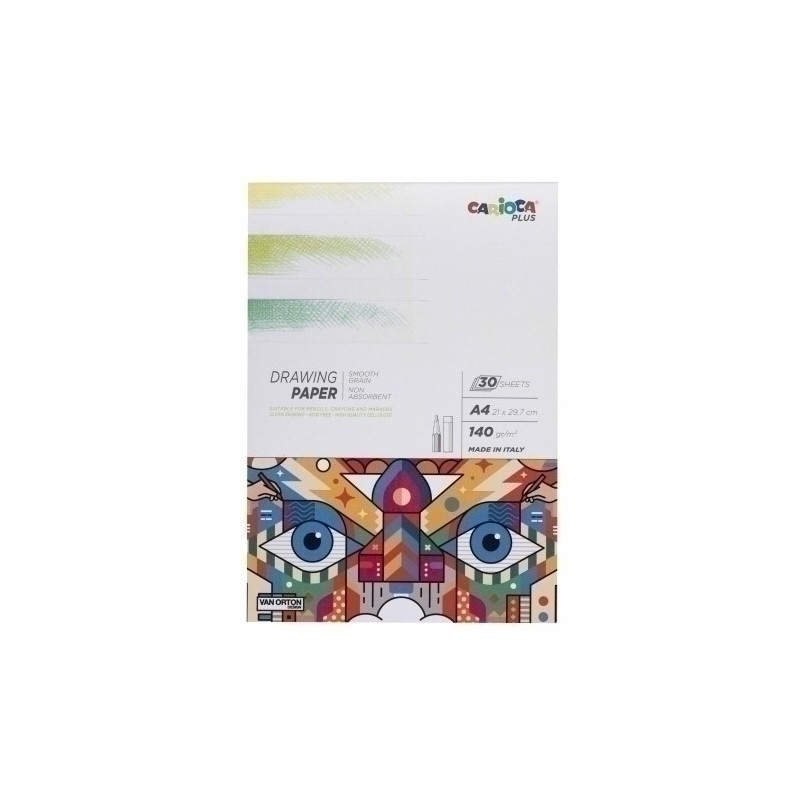 45221-BLOC DIBUJO CARIOCA PLUS A4 140g 30h precio por 1 unidades