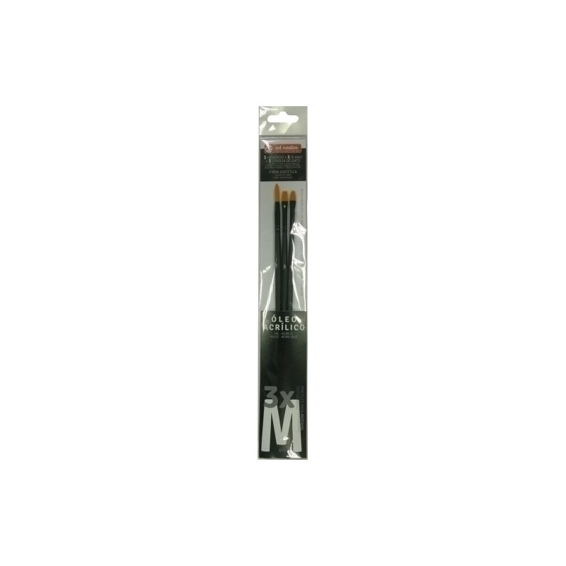 9099262M-PINCEL TALENS OLEO/ACRILICO MOD.M B/3 precio por 1 unidades