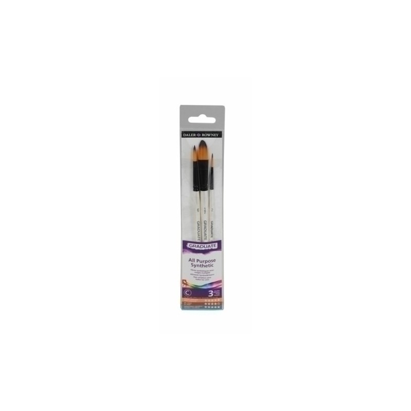 D212530009-PINCEL DALER ROWNEY GRADUATE M.CORTO B/3 precio por 1 unidades