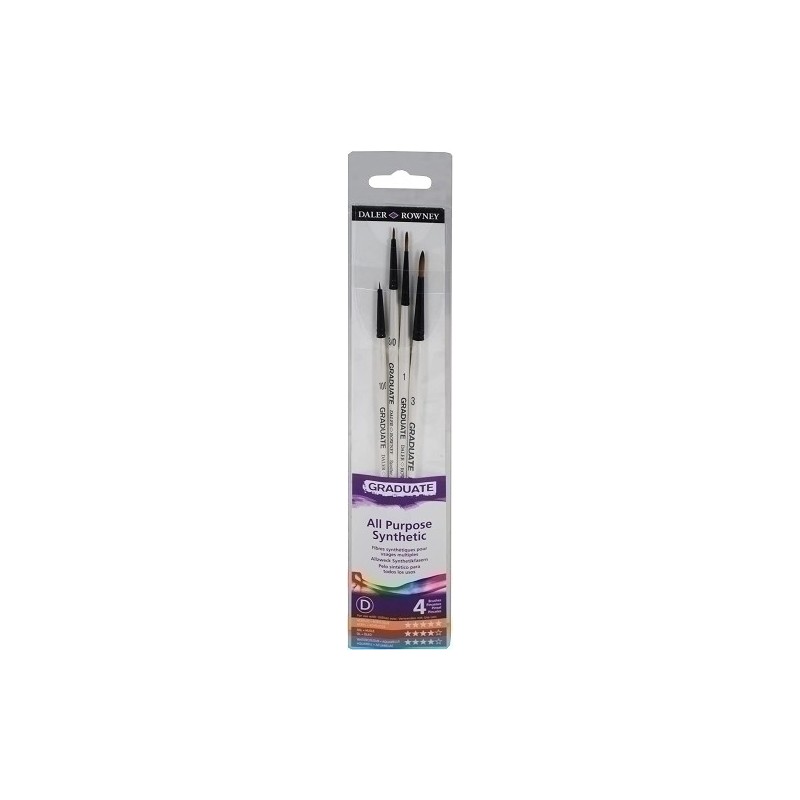 D212540007-PINCEL DALER ROWNEY GRADUATE M.CORTO B/4 precio por 1 unidades