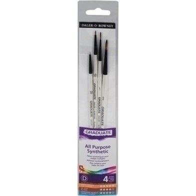 D212540007-PINCEL DALER ROWNEY GRADUATE M.CORTO B/4 precio por 1 unidades