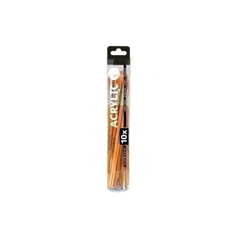 D126500813-PINCEL DALER ROWNEY ACRILICO SET 10 precio por 1 unidades