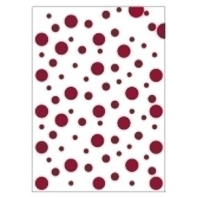 00072303-BOLSA DISFRAZ 56x70 IMPRESA TOPOS ROJO precio por 25 unidades