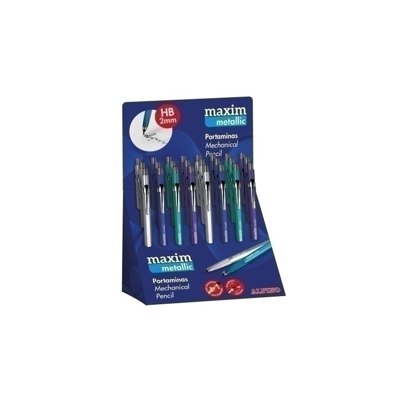 PM050110-PORTAMINAS MAXIM MET. 2mm EXPO./24 precio por 1 unidades
