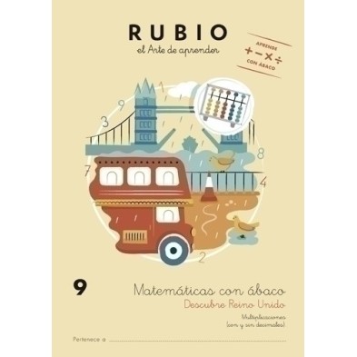 AB9-CUADERNO RUBIO A4 MATEMATICAS ABACO 9 precio por 5 unidades