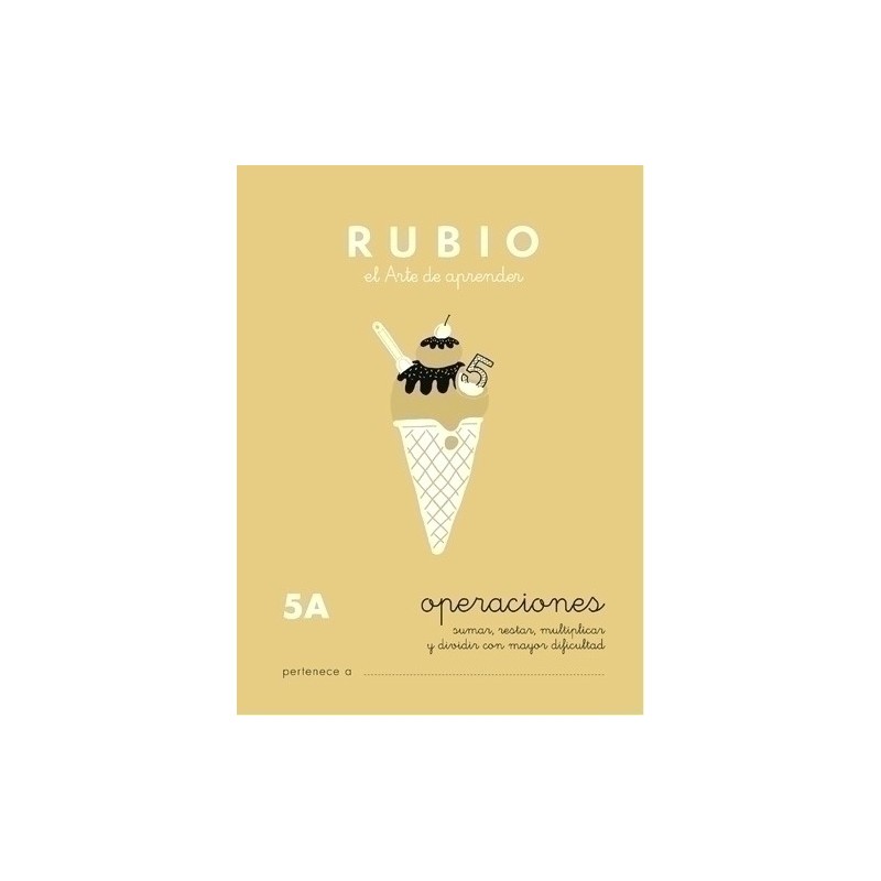 P5A-CUADERNO RUBIO A5 OPERAC.y PROBLEMAS  5A precio por 10 unidades