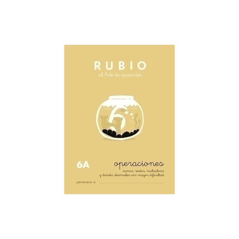P6A-CUADERNO RUBIO A5 OPERAC.y PROBLEMAS  6A precio por 10 unidades