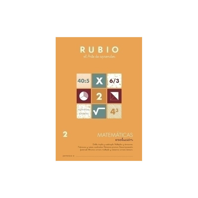 MEV2-CUADERNO RUBIO A4 MATEMATIC. EVOLUCION 2 precio por 10 unidades