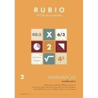 MEV2-CUADERNO RUBIO A4 MATEMATIC. EVOLUCION 2 precio por 10 unidades