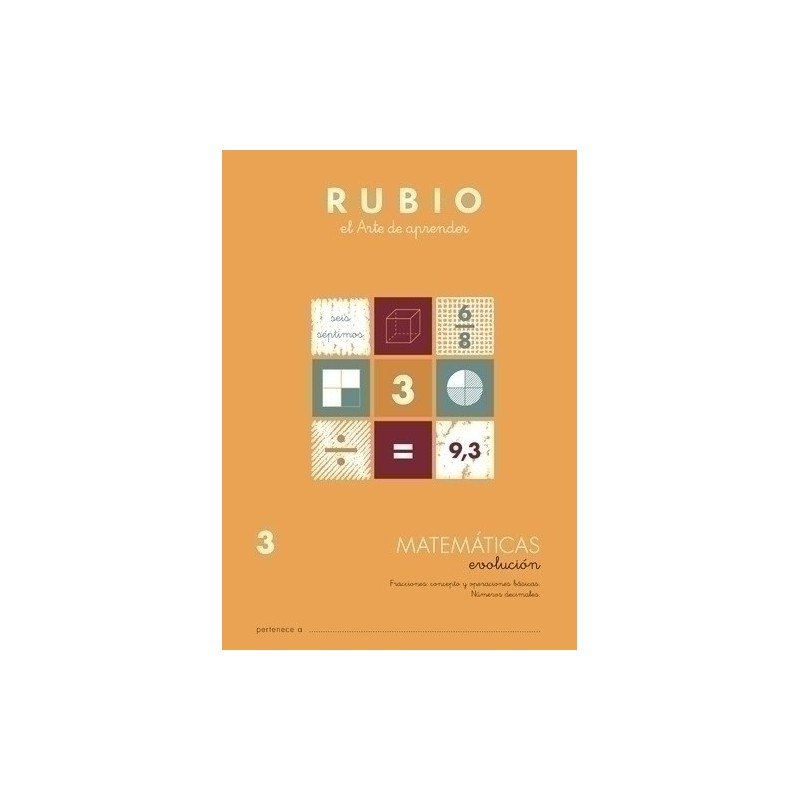 MEV3-CUADERNO RUBIO A4 MATEMATIC. EVOLUCION 3 precio por 10 unidades
