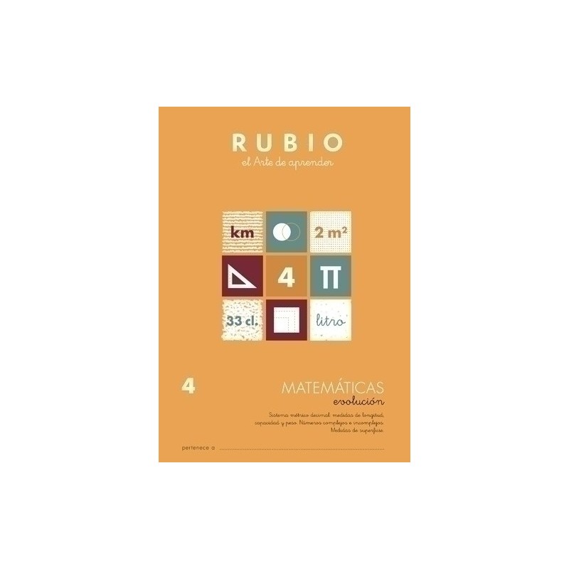 MEV4-CUADERNO RUBIO A4 MATEMATIC. EVOLUCION 4 precio por 10 unidades