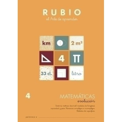 MEV4-CUADERNO RUBIO A4 MATEMATIC. EVOLUCION 4 precio por 10 unidades