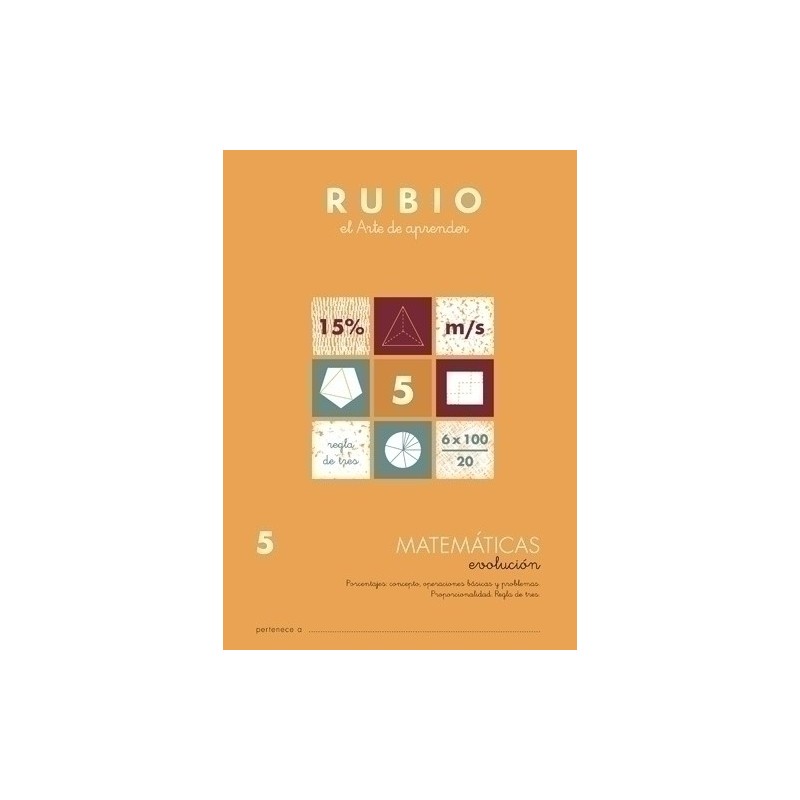 MEV5-CUADERNO RUBIO A4 MATEMATIC. EVOLUCION 5 precio por 10 unidades