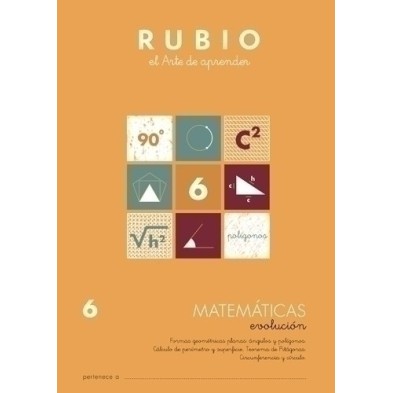 MEV6-CUADERNO RUBIO A4 MATEMATIC. EVOLUCION 6 precio por 10 unidades