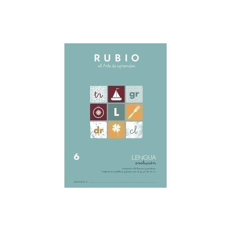 LEV6-CUADERNO RUBIO A4 LENGUA EVOLUCION 6 precio por 10 unidades