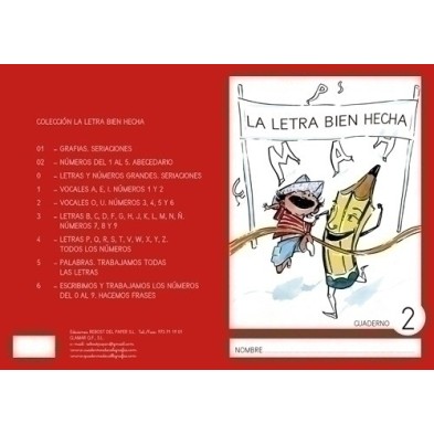 MAY.Nº2-CUADERNO REBOST (CAS) LETRA MAYUSCUL.2 precio por 5 unidades