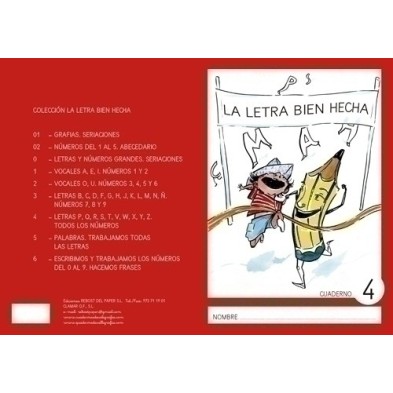 MAY.Nº4-CUADERNO REBOST (CAS) LETRA MAYUSCUL.4 precio por 5 unidades