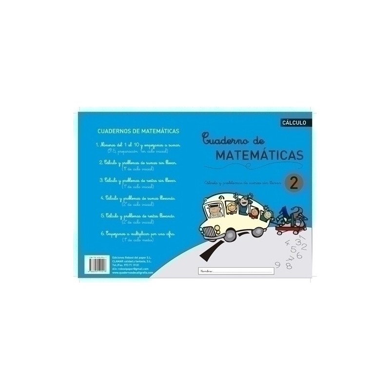 MAT.Nº2-CUADERNO REBOST (CAS) MATEMATICAS 2 precio por 5 unidades