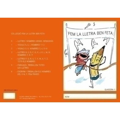 MAY.Nº1-CAT-CUADERNO REBOST (CAT) LLETRA MAJUSCUL.1 precio por 5 unidades