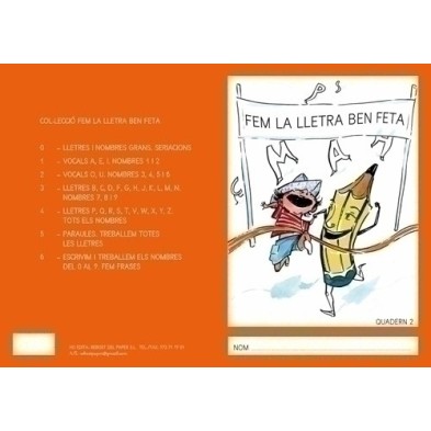 MAY.Nº2-CAT-CUADERNO REBOST (CAT) LLETRA MAJUSCUL.2 precio por 5 unidades