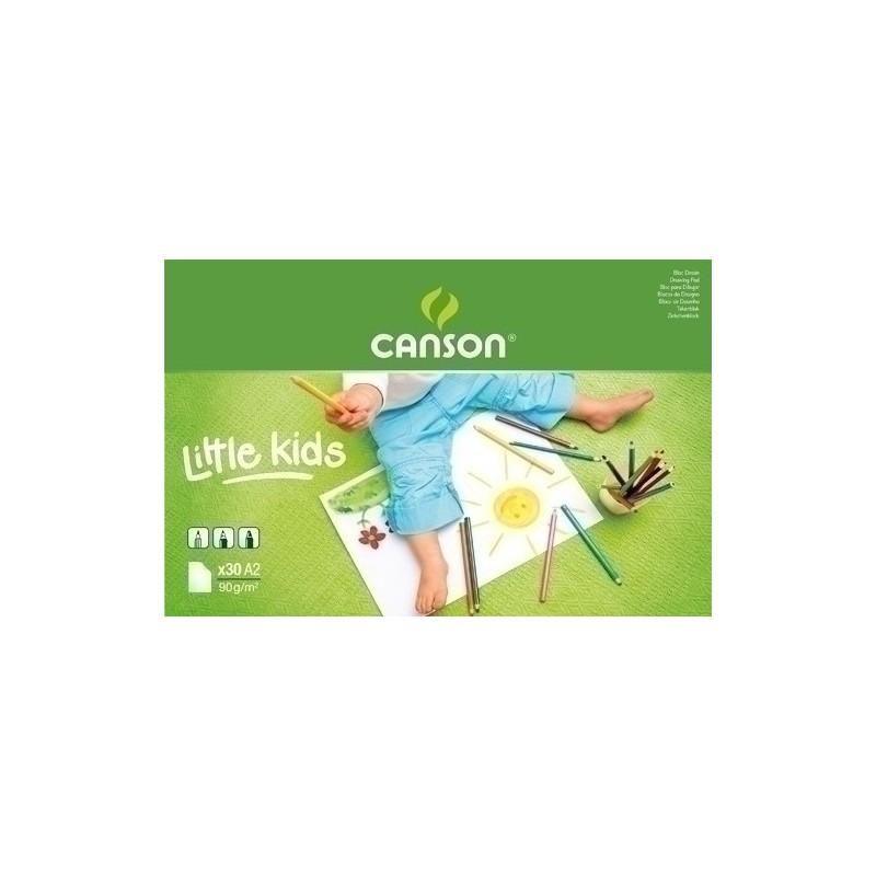 C400015582-BLOC DIBUJO CANSON KIDS ENCOL. A2 90g precio por 5 unidades