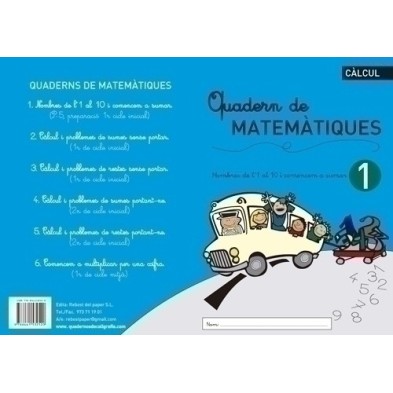 MAT.Nº1-CAT-CUADERNO REBOST (CAT) MATEMATIQUES 1 precio por 5 unidades