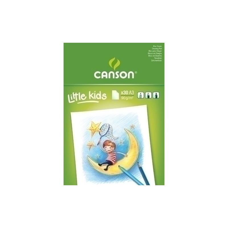 C400015586-BLOC DIBUJO CANSON KIDS ENCOL. A3 90g precio por 5 unidades