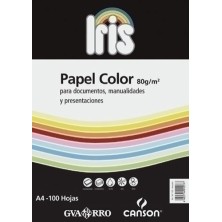 C400032478-PAPEL COLOR A4 IRIS 80g 100h AHUESADO precio por 1 unidades