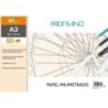 F74233281-BLOC DIBUJO FABRIANO MILIMETRADO A3 80g precio por 1 unidades