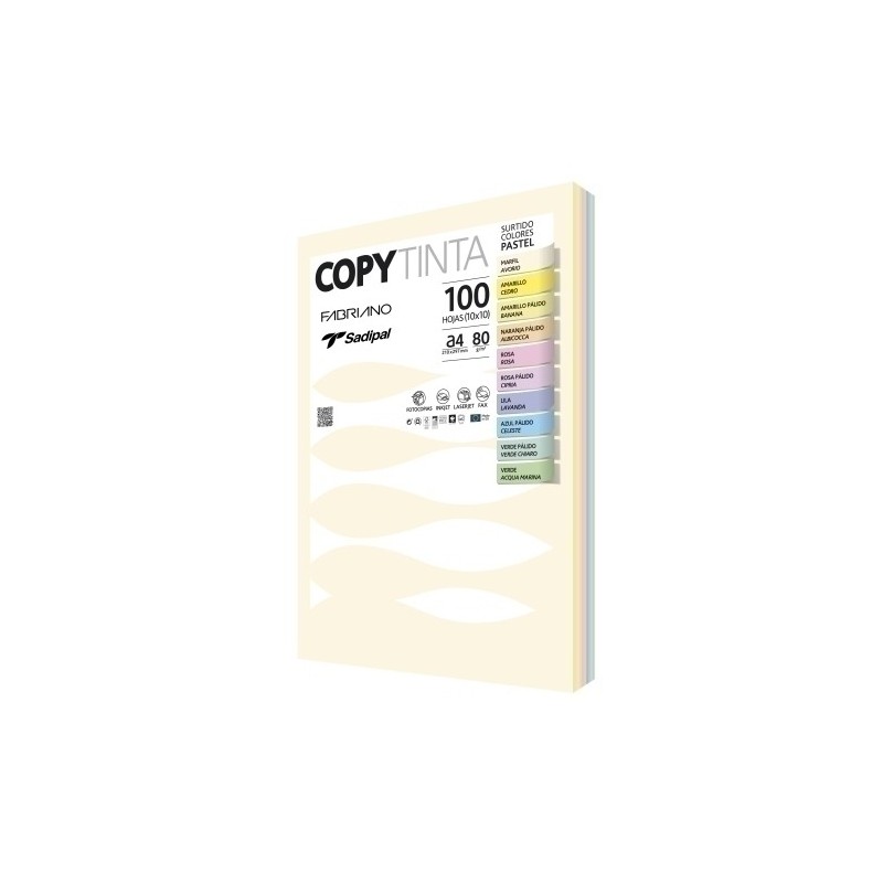 11302-PAPEL COLOR A4 CT. 80g 100h SURTID.CLARO precio por 1 unidades